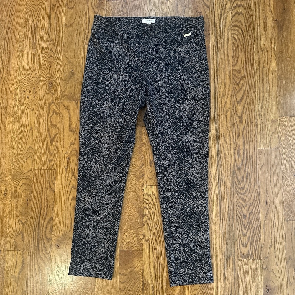 Calvin Klein Women's Leggings Size Large Animal Print‎ Pull On Pants Stretch
